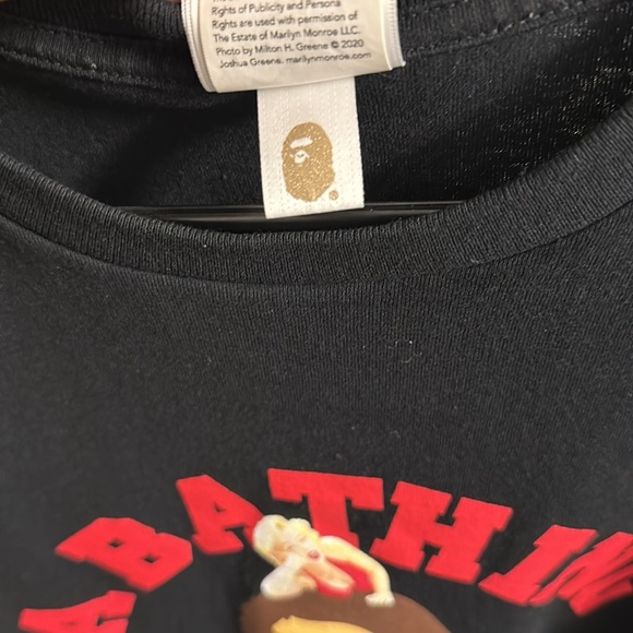 Black Marilyn Monroe Bape T Shirt - Picture 5 of 6